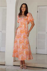 Springtime Calling Midi Dress Pink