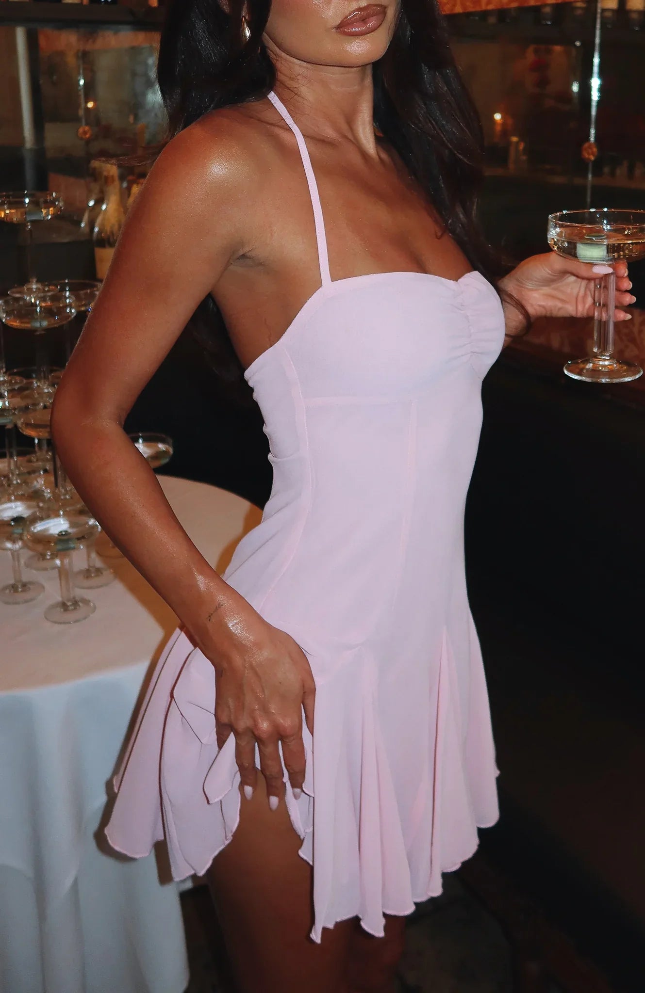 Think I'm In Love Mini Dress Pink